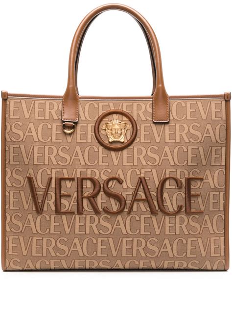 versace tan blue & red leather tote shoulder bag|ulta Versace dylan blue.